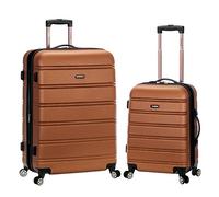 Rockland Melbourne Valise Rigide Extensible à roulettes pivotantes, Marron, Taille Unique, Melbourne Valise Rigide Extensible à roulettes pivotantes