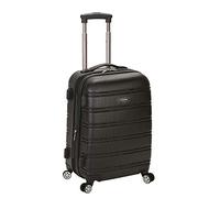 Rockland Melbourne Valise Rigide Extensible à roulettes pivotantes, Noir, Carry-on 20", Melbourne Valise Rigide Extensible avec roulettes pivotantes