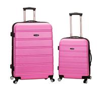 Rockland Melbourne Valise Rigide Extensible à roulettes pivotantes, Rose, Taille Unique, Melbourne Valise Rigide Extensible à roulettes pivotantes