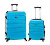 Rockland Melbourne Valise Rigide Extensible à roulettes pivotantes, Turquoise, 2 Piece (20"/28"), Melbourne Valise Rigide Extensible à roulettes pivotantes