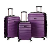 Rockland Melbourne Valise Rigide Extensible à roulettes pivotantes, Violet, Taille Unique, Melbourne Valise Rigide Extensible à roulettes pivotantes