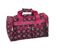 Rockland Sac de Sport, Noir à Pois Rose, Taille Unique, Sac fourre-Tout 48,3 cm