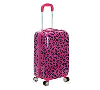 Rockland Safari Valise Rigide à roulettes pivotantes, Léopard Magenta, Taille Unique, Safari Valise Rigide à roulettes pivotantes