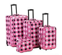 Rockland, Set de Bagages Mixte Adulte, Pink Dot (Rose) - F106-PINKDOT