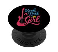 Rock'n Roll Girl Cool Rocker Guitare PopSockets PopGrip Adhésif