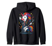 Rock'n Roll Unicorn Rockstar Unicorn Music Band Funny Sweat à Capuche