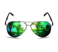 ROCKNIGHT lunettes de soleil aviateur monture en métal polarisé UV400 lunettes de soleil pêche voyage vert lunettes de soleil élégant Couple léger