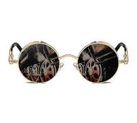 ROCKNIGHT Lunettes de soleil gothiques Steampunk pour hommes femmes Lunettes de soleil polarisées UV pour hommes Cadre en métal