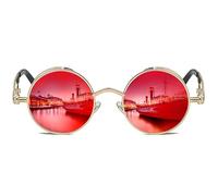 ROCKNIGHT Polarized Circular Sunglasses Women Lunettes de soleil miroir rouge pour femme