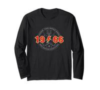 Rock'n'Roll 1966 High Voltage Rétro Musique Anniversaire Manche Longue