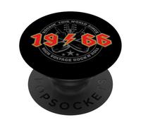Rock'n'Roll 1966 High Voltage Rétro Musique Anniversaire PopSockets PopGrip Adhésif