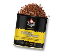ROCK'N'RUBS Mélange d'épices Tequila Sunrise - BBQ Rub pour griller et cuisiner avec de la tequila - Idéal pour filet de saumon ou poitrine de poulet - Boîte de 130 g