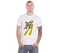 Rockoff Trade Bon Jovi T Shirt Slippery When Wet Band Logo Nouveau Officiel Homme Blanc Size S