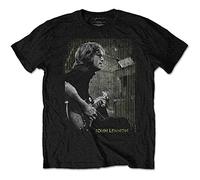Rockoff Trade John Lennon T Shirt Gibson Portrait Logo Nouveau Officiel Homme Bleu Size L