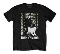 Rockoff Trade Johnny MARR T Shirt Guitar Photo Logo Nouveau Officiel Homme Noir Size XXL