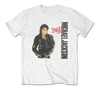 Rockoff Trade Michael Jackson Bad T-Shirt, Blanc (White White), Large Homme