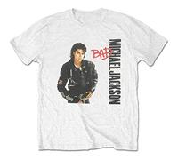 Rockoff Trade Michael Jackson Bad, T-Shirt Homme, Blanc (White White), Large