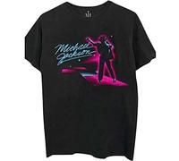Rockoff Trade Michael Jackson Neon, T-Shirt Homme, Noir (Black Black), Medium