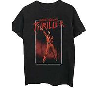 Rockoff Trade Michael Jackson Thriller White Red Suit T-Shirt, Noir (Black Black), Medium Homme