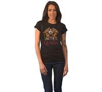 Rockoff Trade Queen Classic Crest T-Shirt, Noir (Black Black), 38 (Taille Fabricant: Medium) Femme