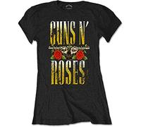 Rockoff Trade Roses Big Guns T-Shirt, Noir (Black Black), M Femme
