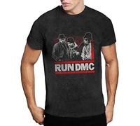 Rockoff Trade Run Dmc T Shirt Gradient Bars Logo Nouveau Officiel Dip Dye on Noir Unisex Size M