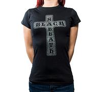 Rockoff Trade Sabbath Cross with Rhinestone Application T-Shirt, Noir (Black Black), 42 Femme