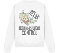 Rocko's Modern Life - Sweat-shirt "Relax" pour homme/femme unie TV12925 (L) (Blanc)