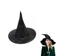 RockParty Chapeau de sorcière et de magicien noir - Chapeau pointu en polyester durable pour Halloween, cosplay, déguisement et événements sur le thème de la magie