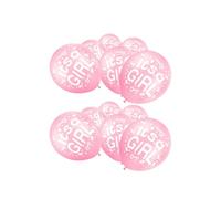 RockParty Lot de 30 ballons de fête prénatale It's A Girl - Latex rose et imprimé - Ballons de révélation du sexe pour fêtes prénatales, fêtes et décoration