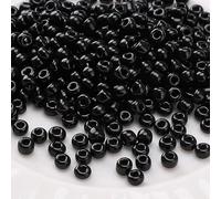 ROCKPOEM Perles de rocaille en verre noir foncé de 10 g - Perles d'espacement multi-formes pour la fabrication de bijoux, bracelets et boucles d'oreilles, parfaites pour les projets de perlage