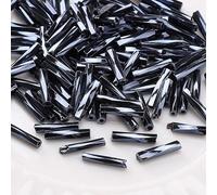 ROCKPOEM Perles de rocaille en verre noir foncé de 10 g - Perles d'espacement multi-formes pour la fabrication de bijoux, bracelets et boucles d'oreilles, parfaites pour les projets de perlage