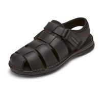 Rockport Men's Darwyn Fishermen Sandal, Black LEA II, 12