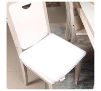 Rockreyoa Coussin de chaise en fourrure synthétique - Coussin de chaise en fausse fourrure - Carré - Antidérapant et chaud - Blanc (carré) - 40 x 40 cm