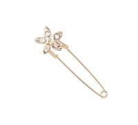 Rockreyoa Lot de 10 broches pour vêtements - Perles - Strass - Épingles à nourrice - Perles artificielles - Broches de découpe - Broche pour femme - Strass - Or #2 - 7,5 cm