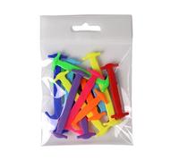 Rockreyoa Lot de 16 lacets en silicone sans nœud - Lacets sans nœud - Lacets élastiques plats sans nœud - Couleurs mélangées