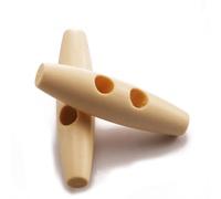 Rockreyoa Lot de 50 boutons en bois avec 2 trous - Boutons à bascule en bois - Boutons ovales à double trou - Boutons de veste pour couture, vêtements, scrapbooking, accessoires de couture - 50 mm -