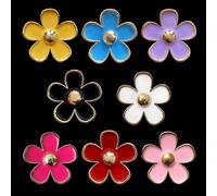 Rockreyoa Lot de 8 désodorisants de voiture à clip en forme de fleur en forme de marguerite - Aromathérapie - Décoration intérieure de voiture - Accessoires pour voiture, salon, bureau - Couleurs