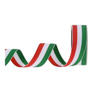 Rockreyoa Ruban tricolore de 10 mètres de ruban gros-grain - Ruban de Noël - Ruban en polyester double face - Multicolore - Pour emballage de médailles - Ruban cadeau - Couleur mélangée - 25 mm