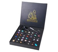 Rocks and Minerals Collection - Kit d'apprentissage sur les minéraux | Livre d'identification et collection de pierres précieuses de roches et de minéraux pour l'enseignement des sciences