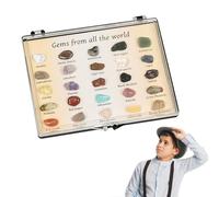 Rocks and Minerals for Kids - gem Stone Crystal Collection Set, Kit de géologie avec boîte d'échantillons, Collection éducative en Pierre minérale