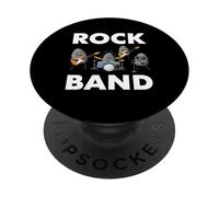 Rocks Band Rock Concert Drums Guitare Music Lover PopSockets PopGrip Adhésif