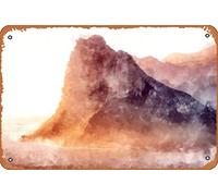 Rocks by the sea in the light of the shiny sun Abstract and Surreal Nature and Landscapes Classic Man Cave Wall Art Decor 20,3 x 30,5 cm Plaque en métal Poster