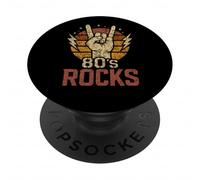 Rocks des années 80 Cadeau de Musique rétro Vintage Rock Main PopSockets PopGrip Adhésif