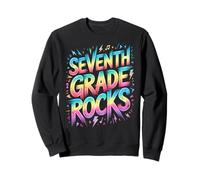 Rocks drôles de septième année Last Day Future Heroes Teacher Sweatshirt