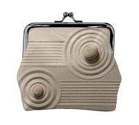 Rocks Over A Rippled Print Porte-monnaie pour homme et femme en cuir avec fermeture à glissière