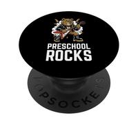 Rocks Rockstar Bear Animal Musique drôle PopSockets PopGrip Adhésif