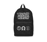 Rocksax Backpack Marilyn Manson Classic Logo Rucksack - 43cm x 30cm x 15cm - Officially Licensed Merchandise