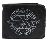 Rocksax Ice Nine Kills Portefeuille en cuir avec inscription « Welcome To Your Worst Nightmare » Noir, Noir , Décontracté