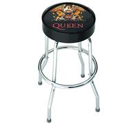 Rocksax Tabouret de Bar Queen avec siège pivotant rembourré, Pieds et Repose-Pieds chromés 72 cm de Haut x 52 cm de diamètre - Produit sous Licence Officielle